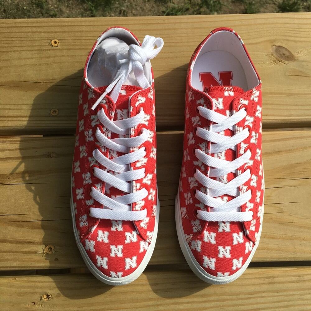 Row One Nebraska Cornhuskers Sneakers Red White 6